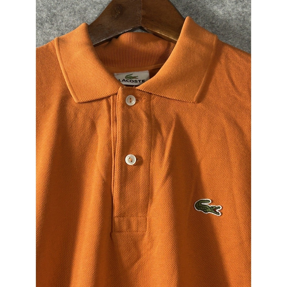 Vintage Lacoste Polo Shirt Mens 5 LG Burnt Orange France Izod Cotton ShortSleeve